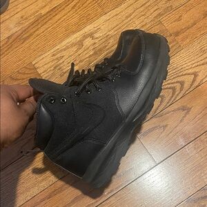 Black Big Kids Hiking Boots